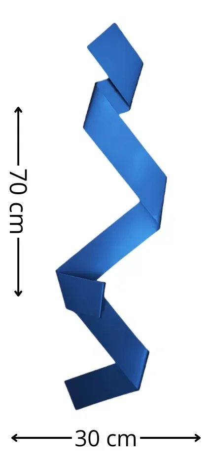 Escultura Parede Decoração Salas Hall Escadas Escritório Exclusivo no Brasil Home Decor Azul - 4
