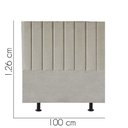 Ver imagem 3 de Cabeceira Estofada Carla 100cm Solteiro para Cama Colchão Box Quarto Linho Bege - Aurora Line