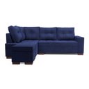 Ver imagem 7 de Sofá de Canto 6 Lugares com Chaise 2,38m Industrial Suede Gávea Azul