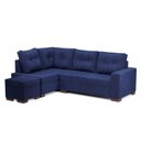 Ver imagem 6 de Sofá de Canto 6 Lugares com Chaise 2,38m Industrial Suede Gávea Azul