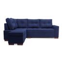 Ver imagem 7 de Sofá de Canto 6 Lugares com Chaise 2,38m Industrial Suede Gávea Azul
