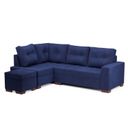 Ver imagem 6 de Sofá de Canto 6 Lugares com Chaise 2,38m Industrial Suede Gávea Azul