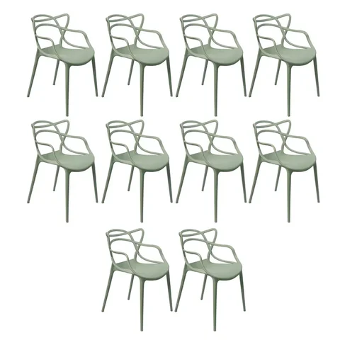 Kit 10 Cadeiras Allegra Verde