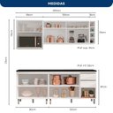Ver imagem 3 de Cozinha Modulada 5 Peças com Aéreo de Vidro Reflecta e Garrafeiro Evidence