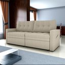 Ver imagem 1 de Sofá Cama 3 Lugares Casal 2,20 Mts Bouclê Nayla Matrix Cor:boucle Bege