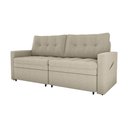 Ver imagem 2 de Sofá Cama 3 Lugares Casal 2,20 Mts Bouclê Nayla Matrix Cor:boucle Bege