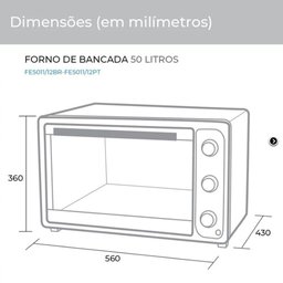 Forno Eletrico 50 Litros Fe5012pt Suggar Preto 220v - 2