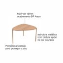 Ver imagem 5 de Mesa de Centro Orgânica 58,5cm Pé Metal Móvel na Caixa