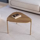 Ver imagem 1 de Mesa de Centro Orgânica 58,5cm Pé Metal Móvel na Caixa