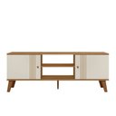 Ver imagem 3 de Rack para Tv até 55 Polegadas 136cm com Duas Portas Denver Marrom Nature/Off White