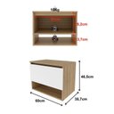 Ver imagem 5 de Balcão Gabinete Suspenso para Banheiro Bn3606 Amêndoa Branco - Tecnomobili