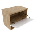 Ver imagem 3 de Balcão Gabinete Suspenso para Banheiro Bn3606 Amêndoa Branco - Tecnomobili