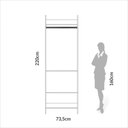 Ver imagem 3 de Closet Modulado 1 Cabideiro 4 Prateleiras 73,5cm Tw402 Dalla Costa