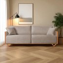 Ver imagem 6 de Sofá Fixo Lara 2 Lugares Luxo 1,70m Castellar Móbile Marrom Linho Cappuccino