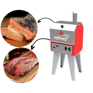Churrasqueira Pit Smoker Hotbox Pezinho Alto - VERMELHO