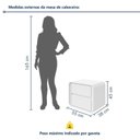 Ver imagem 4 de Mesa de Cabeceira 2 Gavetas Loop Branco