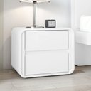 Ver imagem 1 de Mesa de Cabeceira 2 Gavetas Loop Branco