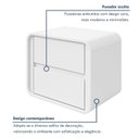 Ver imagem 7 de Mesa de Cabeceira 2 Gavetas Loop Branco