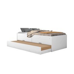 Bicama Solteiro Beliche C/ 2 Gavetas Cama Auxiliar Bari Bra - 1