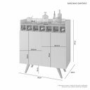 Ver imagem 3 de Adega Bar com Bandeja 2 Portas Empório JCM Móveis