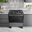Ver imagem 4 de Fogão 5 Bocas Atlas Agile Up com Mesa de Vidro a Gás Bivolt Titanium