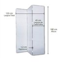 Ver imagem 4 de Biombo Frisado 3 Painéis MDF 180x135cm Branco