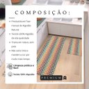 Ver imagem 5 de Tapete Cozinha Jogo 2 Peças Passadeira 1,30m X 0,45m Capacho 0,65m X 0,45m Antiderrapante Rústico
