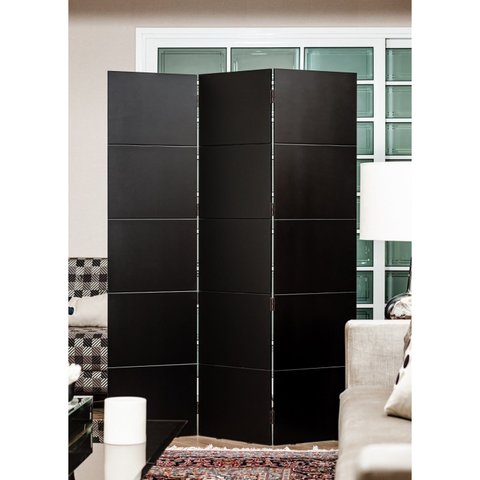 Biombo Frisado Preto 180x135cm