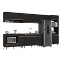 Ver imagem 2 de Armário de Cozinha Modulada Completa 6 Pçs com Balcão para Cooktop Veneza Multimóveis MP2273