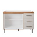 Ver imagem 2 de Balcão para Pia de Cozinha 1,20 Bianca com 2 Portas e 3 Gavetas Savana/off White - Moblis