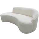 Ver imagem 1 de Sofá Curvo 2 Lugares 150cm Eron Braço Esquerdo Bouclé Off White - Nexta Casa