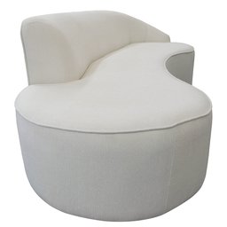 Sofá Curvo 2 Lugares 150cm Eron Braço Esquerdo Bouclé Off White - Nexta Casa - 7
