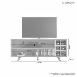 Rack para TV até 55 Polegadas com Adega Triunfo JCM Móveis - 3 Rack para TV até 55 Polegadas com Adega Triunfo JCM Móveis - 3