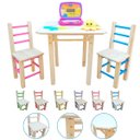 Ver imagem 3 de Conjunto de Mesa com 2 Cadeiras Colorida Infantil de Madeira Maciça Resistente