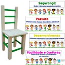 Ver mais imagens de Conjunto de Mesa com 2 Cadeiras Colorida Infantil de Madeira Maciça Resistente