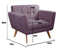 Ver imagem 3 de Poltrona Decorativa Bruna Cadeira Living Moderna Recepção Escritório