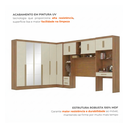 Ver imagem 5 de Guarda Roupa Casal Modulado 5 Peças 12 Portas com Espelho, Cabeceira e Escrivaninha 100% MDF Smart C