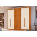 Ver imagem 1 de Guarda Roupa 6 Portas (2 Ripadas) e 6 Gavetas Atenas Cinamomo-off White - Conquista