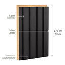 Ver imagem 5 de Painel Ripado 6CMX15MMX2,70MDF Preto Casablanca