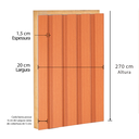 Ver imagem 5 de Painel Ripado 6CMX15MMX2,70MMDF Laranja/Curupixá Casablanca
