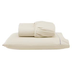 Roupa de Cama Solteiro 400 Fios 2 Peças 100% Toque Macio Cor:palha