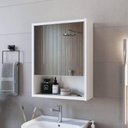 Ver imagem 2 de Armário para Banheiro com Porta e Espelho Slim Nova Móbile Branco