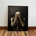 Ver imagem 5 de Kit3 Quadro Decorativo Caveira Esqueleto Dark Moderno Gótico 40x28cm