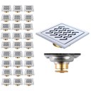 Ver imagem 1 de Ralo Inox 10x10 Kit 27 Uni Anti Odor Casa Quintal Seguro Cozinha Varanda Resistente Banheiro Lavabo 
