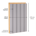 Ver imagem 5 de Painel Ripado 6CMX15MMX2,70MMDF Cinza/Nanquim Casablanca