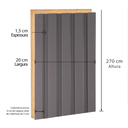Ver imagem 5 de Painel Ripado 6CMX15MMX2,70MMDF Cinza/Titanium Casablanca
