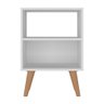 Mesa de Cabeceira 38,5cm Retrô Multimóveis EX4004 Branca/Canelato - 5