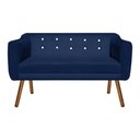 Ver imagem 2 de Kit Namoradeira 2 Lugares e 2 Poltronas Julia Azul Marinho
