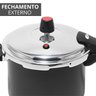 Panela de Pressão 4,5 Litros Antiaderente Fechamento Externo + Descanso Quadrado + Colher de Silicon - 5