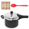Panela de Pressão 4,5 Litros Antiaderente Fechamento Externo + Descanso Quadrado + Colher de Silicon - 1